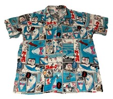 Universal Studios UNIVRS Jaws Anime Button Down Size M NWOT Rare picture