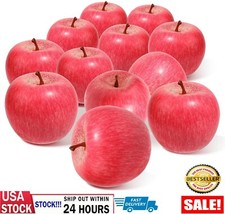 12× Lifelike Red Apples Decor Faux Fruits Home Kitchen Party Christmas Prop US picture