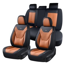 Coverado Car Seat Covers Full Set Front Seat Covers with Lumbar Support and Back picture