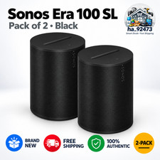 🎵Sale Sonos Era 100 SL Pair 2-Pack Wireless Speakers Black White WiFi Bluetooth picture