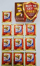 Panini 2010 World Cup South Africa Sealed Pack Lot (10 + 1 Free Bonus) Stickers picture