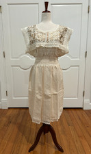 Mexican Paloma dress made of handwoven fabric with 100 % handmade embroidery. picture
