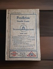 Vintage-1927 PENDLETON TELEPHONE DIRECTORY BOOK JUNE 1927 * RARE * picture