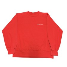 Vtg 90s Champion Small Logo Red Crewneck Sweatshirt Adult XL picture