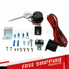 Adjustable 12V Electric Radiator Fan Thermostat 3-Pin Control Relay Wire Kit picture