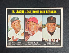 1967 Topps #244 N. League Home Run Leaders Aaron Allen Mays VG-EX 3 HOF'ers In 1 picture