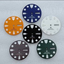 New 28.5mm Green Luminous Waffle Watch Dial Plate for NH35 NH36 Movement picture