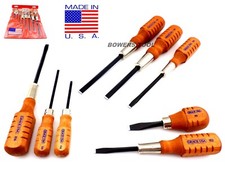 Grace 8pc Gunsmith Screwdriver Set Flat Slotted Wood Handle HG-8 USA Gun Care picture
