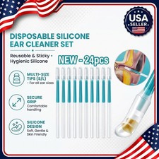 Disposable Sticky Ear Swabs Pick Reusable Ear Cleaner Soft Ear Wax Removal 24PCS picture