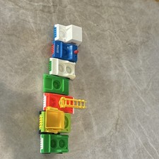 Fisher-Price Little People Vintage 1989 Vehicle Lot Mail Truck Police Fire Dump picture