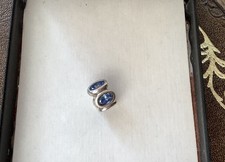 Pandora  spacer Charm Bead with 5 Blue  Stones, picture
