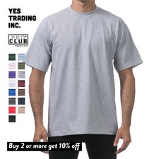 PROCLUB MENS HEAVYWEIGHT SHORT SLEEVE T SHIRTS PRO CLUB CASUAL COTTON TEE SHIRT picture