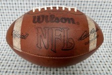 Vintage Wilson Official NFL Football Leather  USA White Stripe Night Game RARE picture