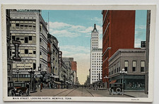 Main Street Looking North Memphis Tennessee TN Unposted Postcard Kress Old Cars picture