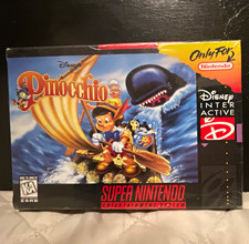 Disney’s Pinocchio SNES Super Nintendo 1996 Factory Sealed NEW Disney Interactiv picture
