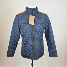 NWT Weatherproof Quilted Barn Jacket Navy Equestrian Diamond Utility Women Large picture