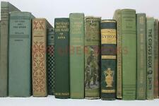Lot of 5 GREEN / Shades of Green Old Vintage Antique Rare Hardcover Random Books picture