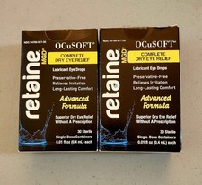 TWO (2) OCuSOFT Retaine MGD Advance Formula Emulsion 30 Single-Dose Containers  picture