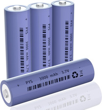 NEW Rechargeable Batteries 3.7V Button Top 3000mAh NiMH Battery Cell USA -4 PacK picture