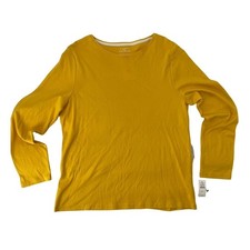 Talbots Long Sleeve Tee The Talbots Tee XL Yellow NWT picture