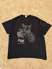 Vintage Harley-Davidson Motor Cycles Live Wire Black Graphic T-Shirt Size XL picture