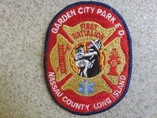 Garden City Park Fire Dept. uniform shoulder patch, USED cond., NY., New York picture