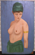 1920s Art Deco Figure Study Painting Portrait Woman Flapper picture