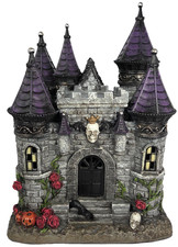 Toil and Trouble Haunted Castle Decor Adults 15in Gray Purple New LED Sound picture