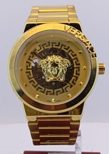 Vintage Men's Versace Medusa Infinite Yellow Dial Working Condition Wristwatch picture