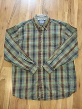 PENDLETON SIR PENDLETON 100% VIR WOOL TARTAN LONG SLV BUTTON SHIRT MENS SZ L GRN picture