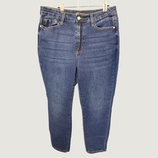 Judy Blue Boyfriend Jeans Womens 11/30 Blue Dark Wash High Rise JB88608-DK picture