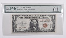 $1 1935-A Hawaii Emergency Issue WWII Brown Seal 64 EPQ PMG Fr# 2300 picture