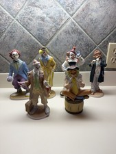 VINTAGE 1987-1988 THE RECO CLOWN FIGURINE COLLECTION, SET OF 6  picture