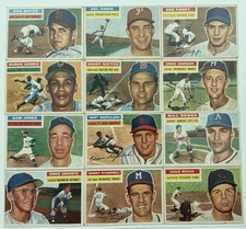 Lot Of 12 BB 1956 Topps, Ex, Ex+ and Near Mint. No Creases No Doubles picture