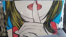 Vintage DEBORAH AZZOPARDI 1999 IKEA Sssshhh RED LIPS SOLMYRA Modern Wall Art  picture