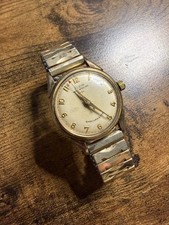Vintage ELGIN Shockmaster 17 Jewel Automatic 10k Gold Plate 1950s Swiss Made picture