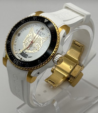 Gucci Dive YA136322 40mm Gold Stainless Steel Case with White Rubber Strap picture