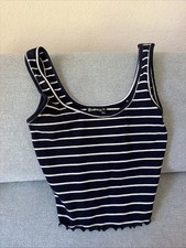 Popular 21 Women's Ribbed Striped Tank Top Basic Tank Medium picture