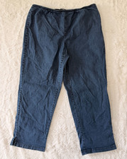 Eileen Fisher WOMEN Sz 1X Denim Wide Leg Pant Airy Organic Cotton Twill Blue picture