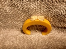 Vintage Bakelite Bracelet  Floral Jeweled butterscotch  picture