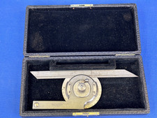 Vintage Starrett No. 364 Universal Bevel Vernier Protractor w/ Case picture