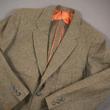 Scotland Yarrowvale Vintage Pure Wool Tweed Two Button Men Blazer 40R College picture
