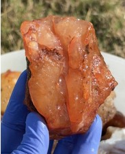 Natural PNW Carnelian Agate Rough Orange Translucent Fire Glow Collector Stone picture