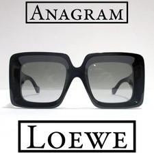 Loewe ANAGRAM LW40176U 01B Sunglasses Women's Oversized Square Shiny Black picture