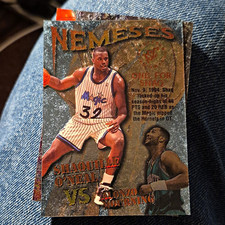 Fleer 1996-97 Fleer Metal Nemeses Insert #183 Shaquille O'Neal/Mourning picture