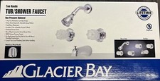 Glacier Bay Tub and Shower Faucet Chrome Trim 2 Handle 386-330G Acrylic & Chrome picture
