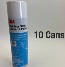 10 Cans 3M Stainless Steel Cleaner And Polish 21 Oz Cans picture