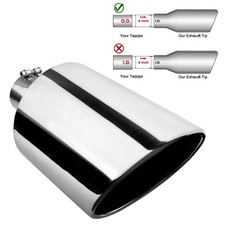 1pc/2pc Rolled-Edge Stainless Steel Exhaust Tip 4