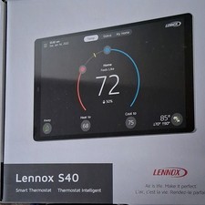 LENNOX S40 Smart Thermostat Wi-Fi Programmable Touch Humidity Sensor Black picture