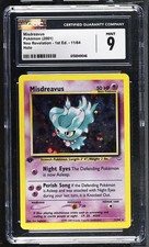CGC 9 MINT Misdreavus 11/64 Neo Revelation 1st Edition Holo Pokemon Card picture